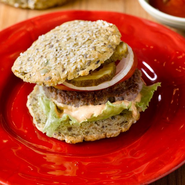 Burgerboller lavet på brødmix