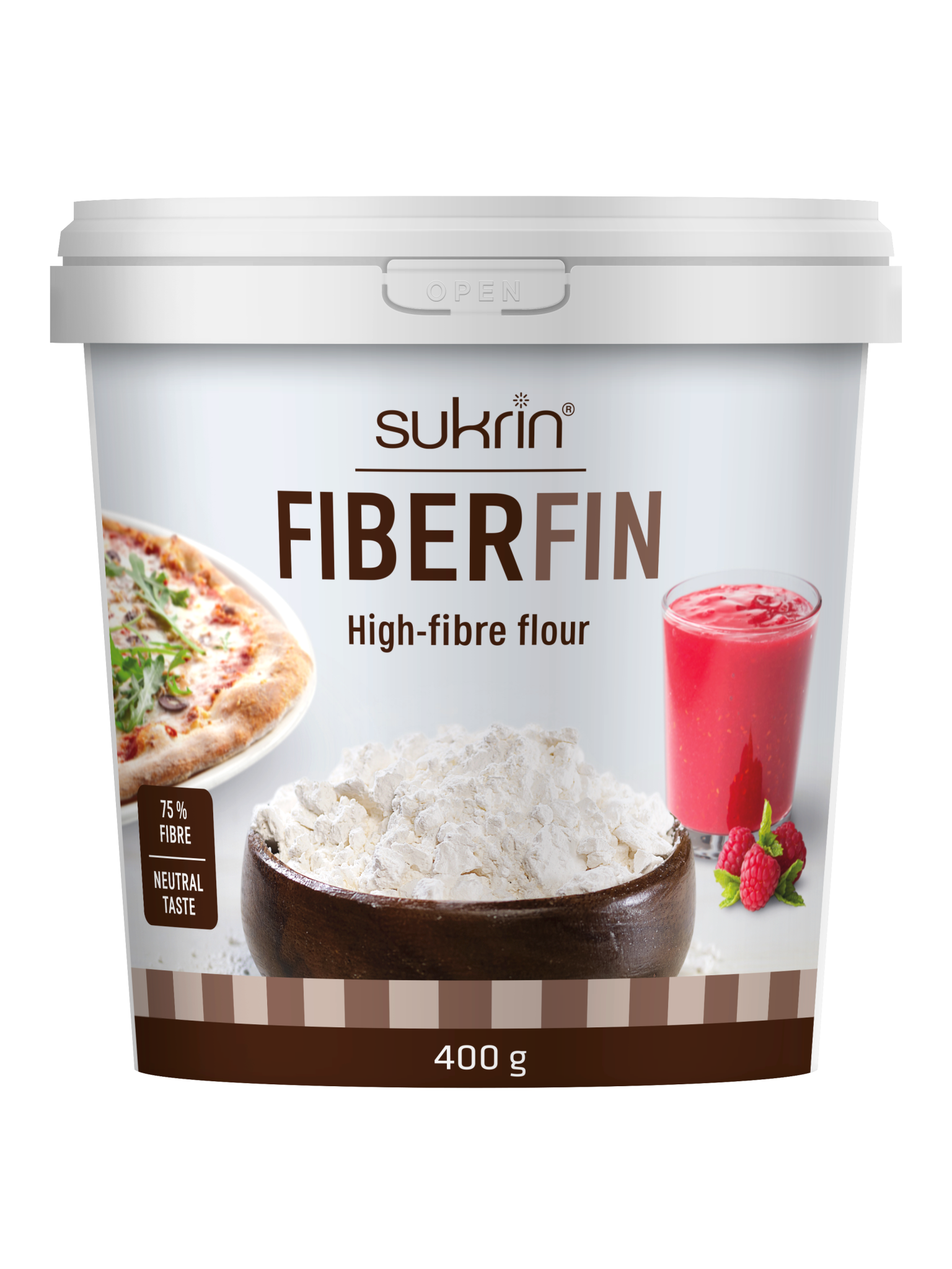White, fine fiber supplement with resistant starch from Sukrin