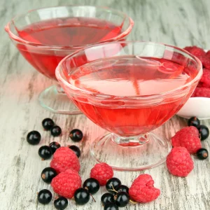 Jelly made from berries in dessert glasses