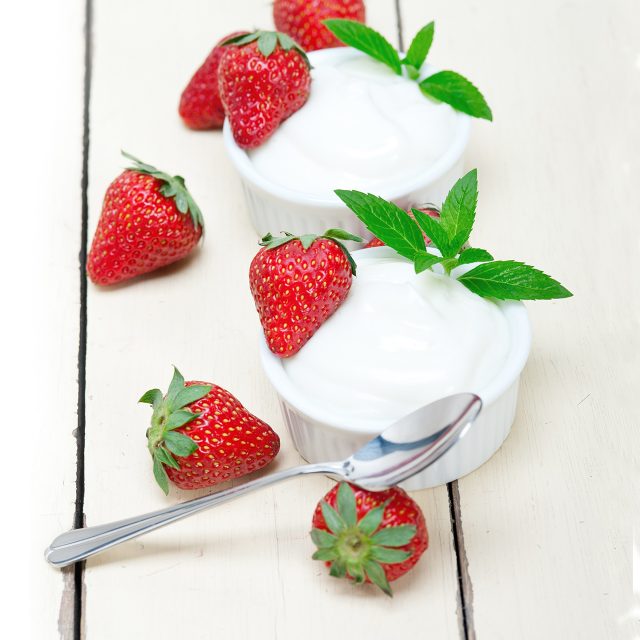 Strawberries with Lime Cream